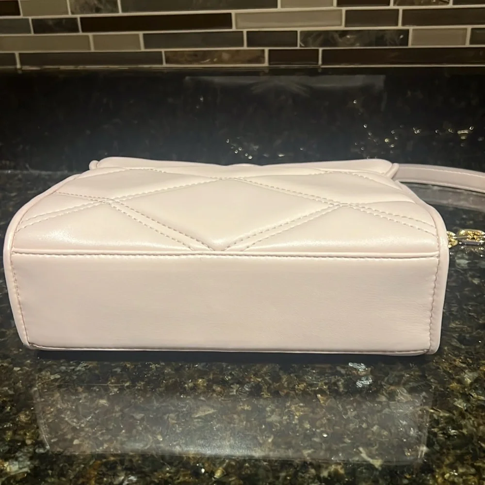 Michael Kors Serena Powder Blush Quilted Med Flap Crossbody Bag
